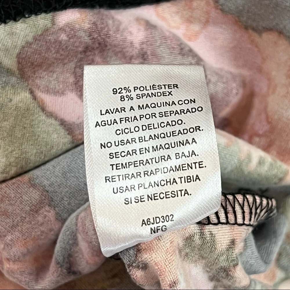 Derek Heart Sz Small Black Floral Long Sleeve Ruched Fitted Bodycon Dress. - Picture 10 of 10